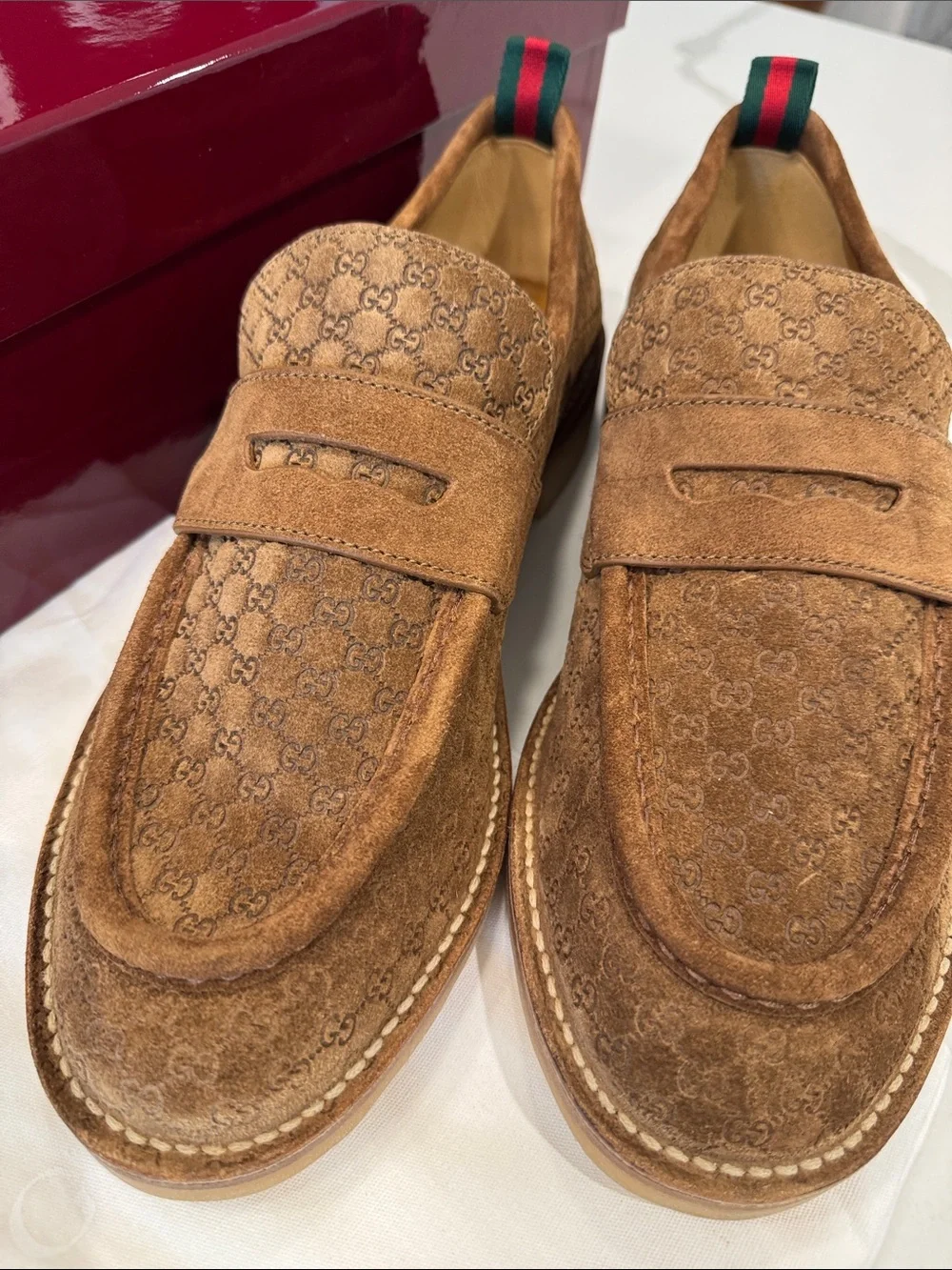 Gucci brown suede